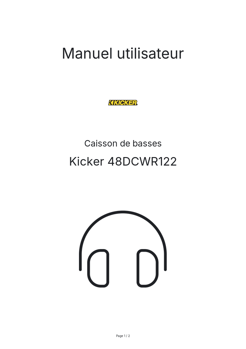 Image de la première page du manuel de l'appareil 48DCWR122
