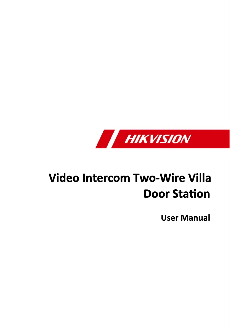 Image de la première page du manuel de l'appareil DS-KIS703-P-D