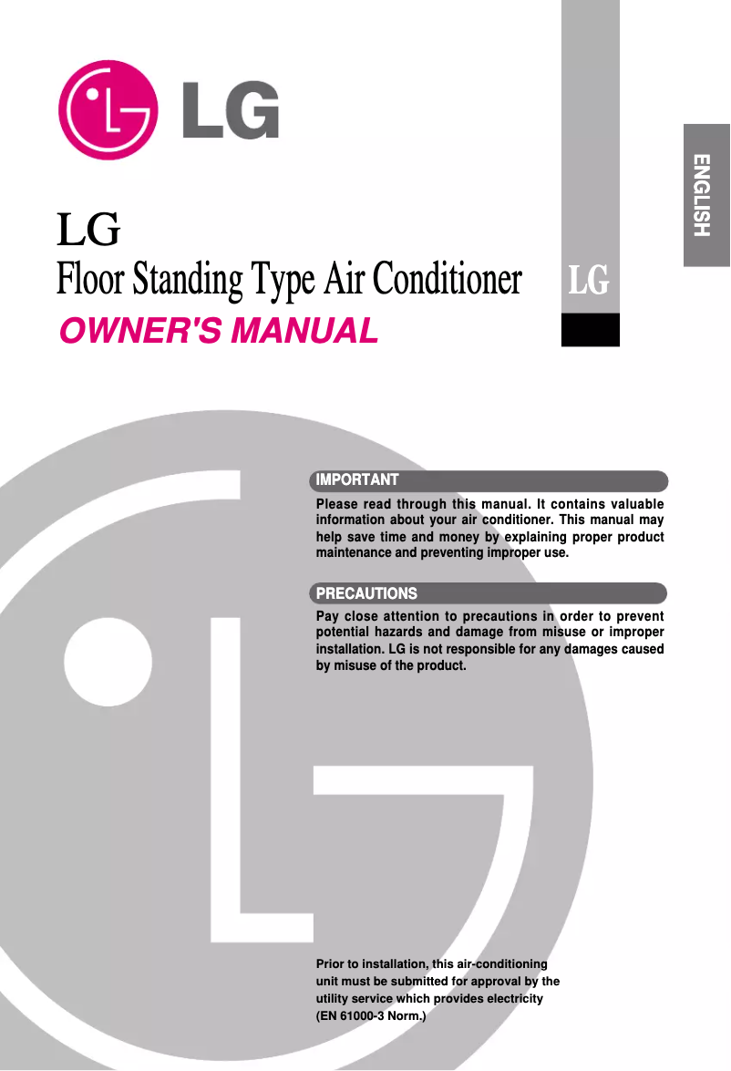 Page 1 de la notice Manuel utilisateur LG LP-K30638A