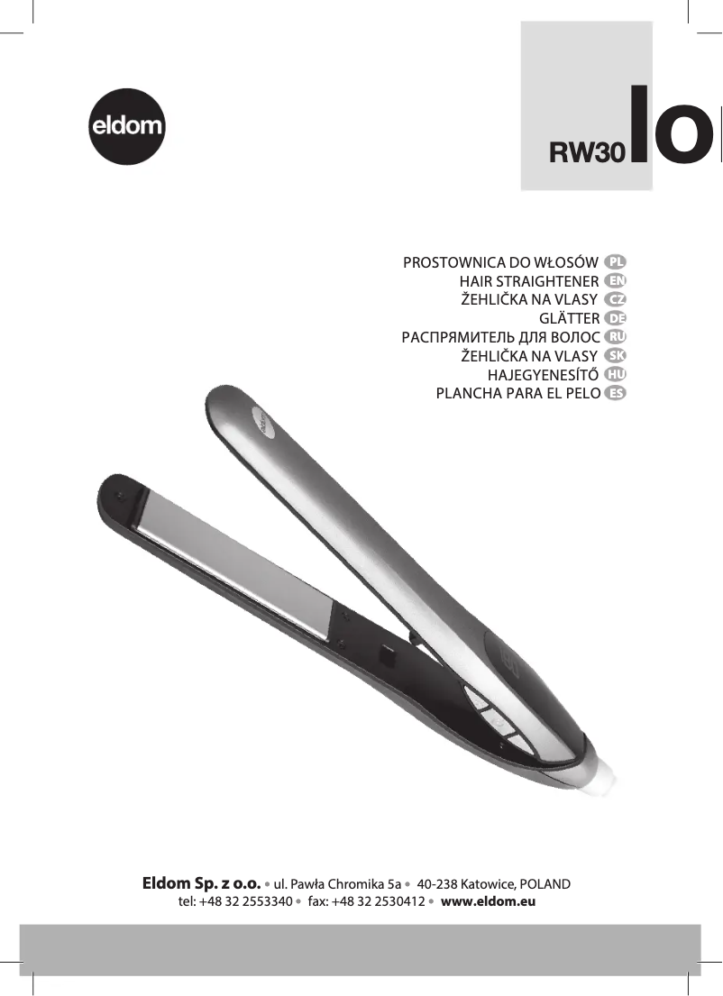 Image de la première page du manuel de l'appareil LORA RW30