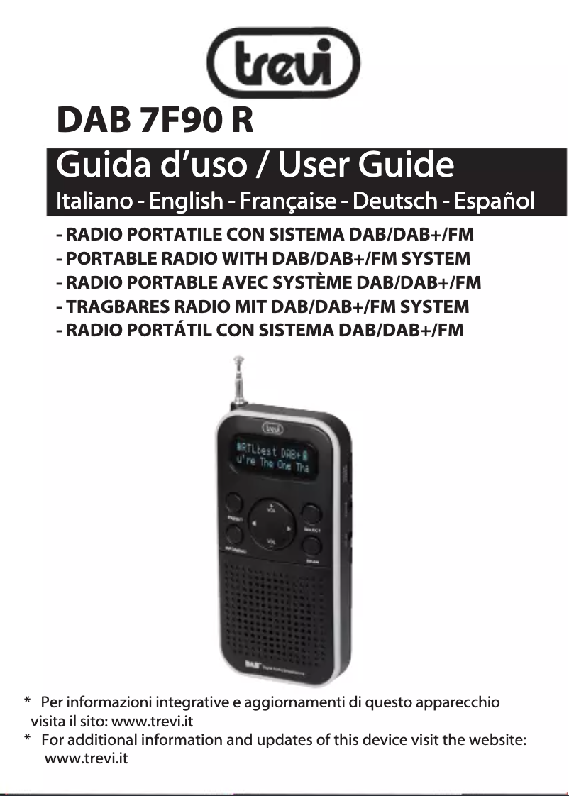 Page n°1 - Manuel utilisateur Trevi DAB 7F90 R
