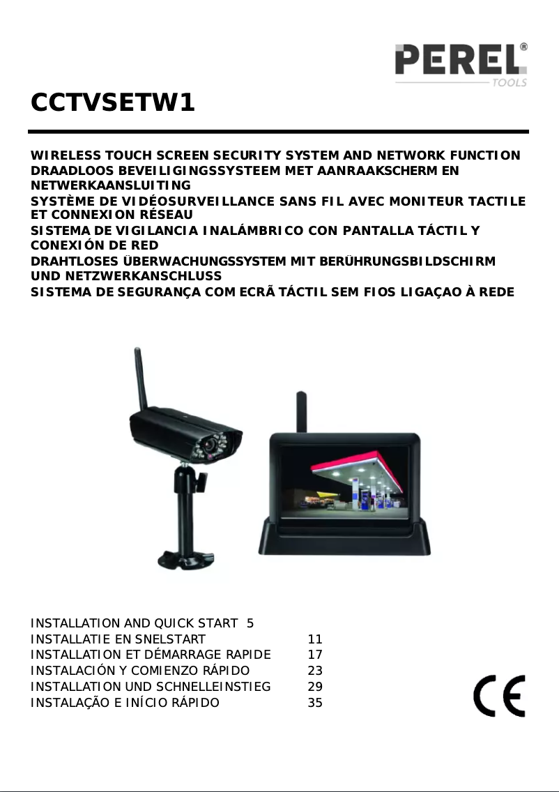 Page n°1 - Manuel utilisateur Perel CCTVSETW1