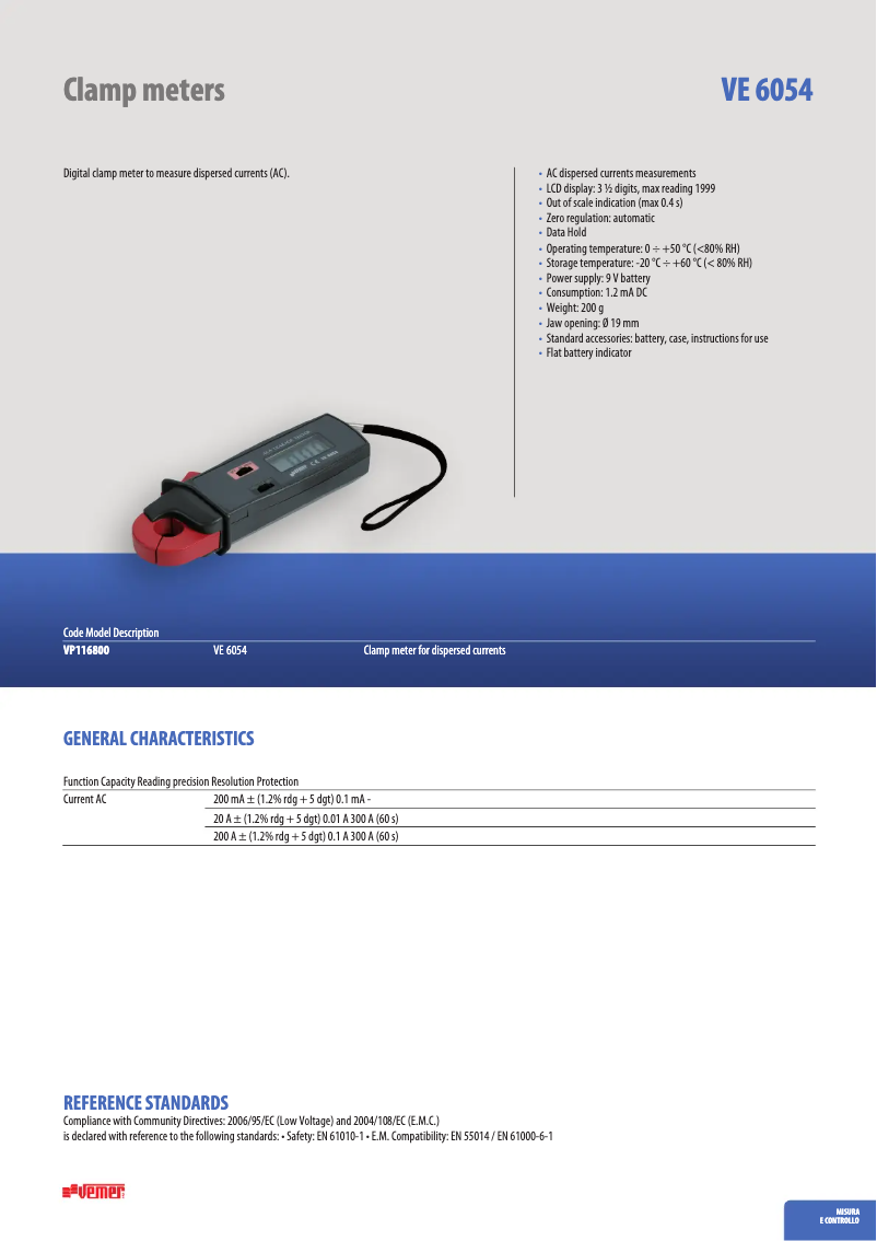 Image de la première page du manuel de l'appareil VE 6054