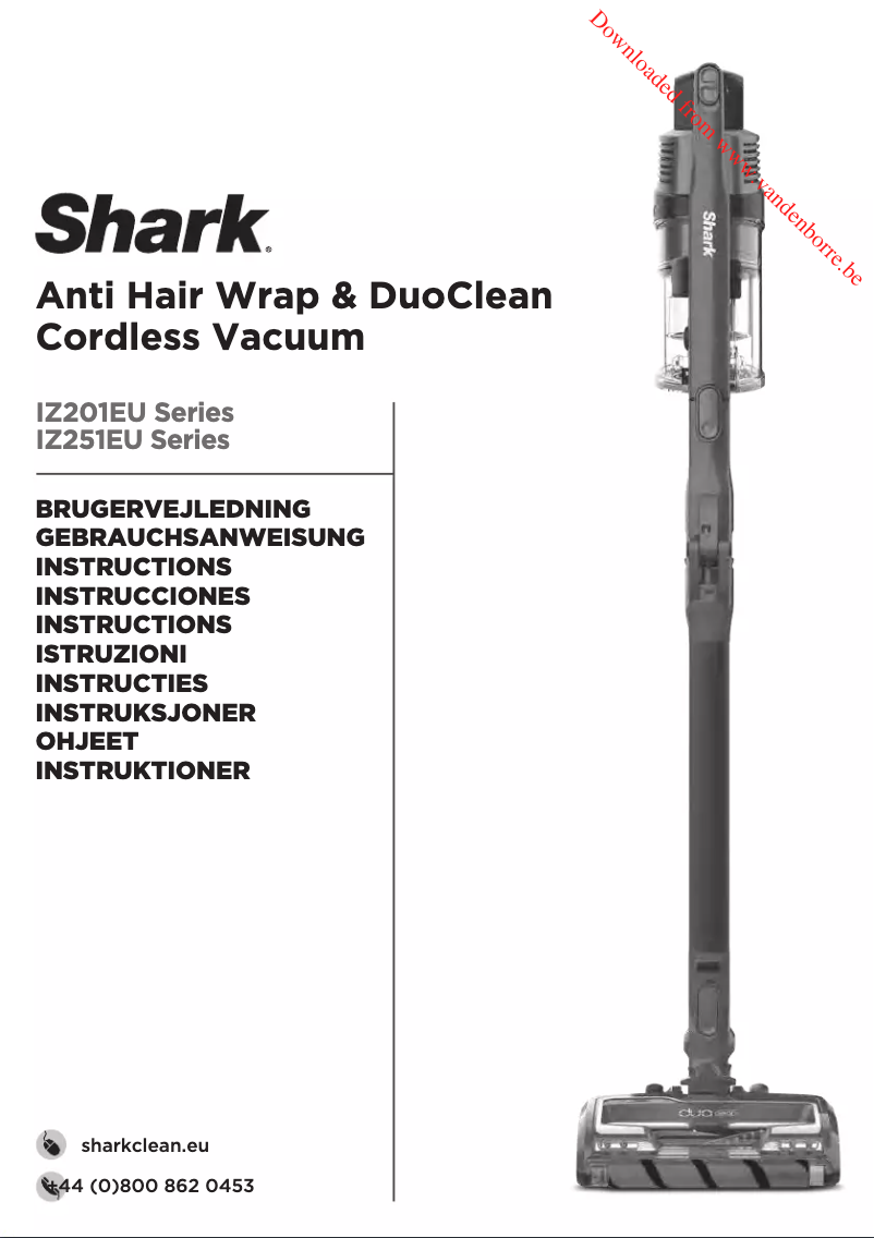 Page 1 de la notice Manuel utilisateur Shark Anti Hair Wrap & Duo Clean IZ201