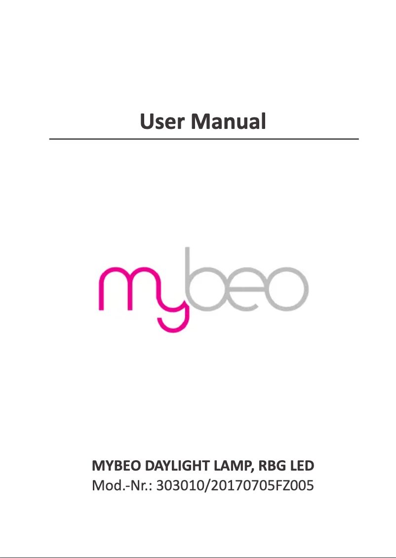 Page n°1 - Manuel utilisateur Mybeo 303010