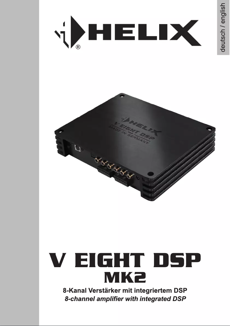 Image de la première page du manuel de l'appareil V Eight DSP MK2