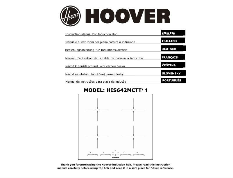 Page n°1 - Manuel utilisateur Hoover H-HOB 500 HTP634DB3N