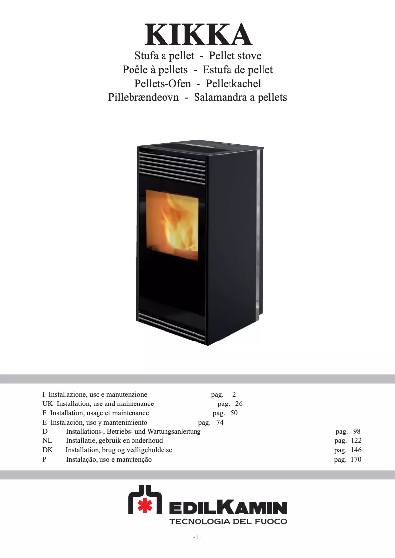 Page n°1 - Manuel utilisateur Edilkamin KIKKA