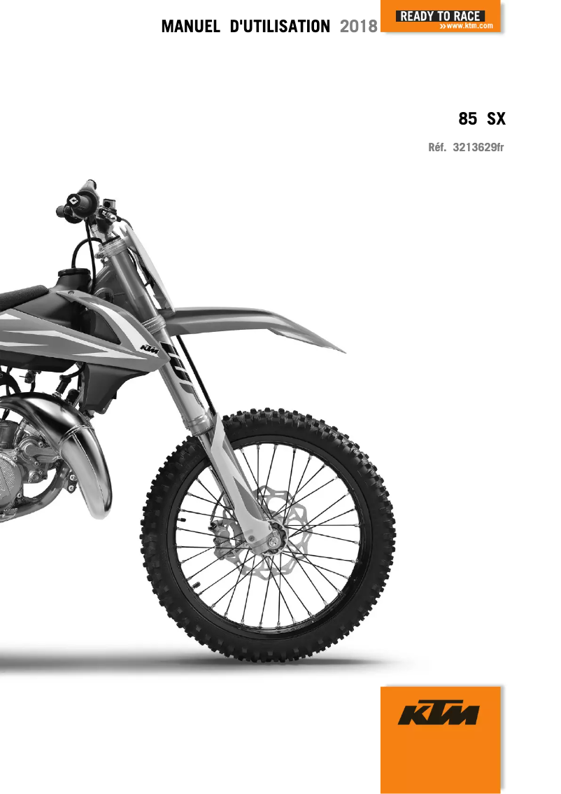 Page 1 de la notice Manuel utilisateur KTM 85 SX 17/14 (2018)