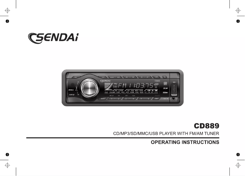 Image de la première page du manuel de l'appareil CD889