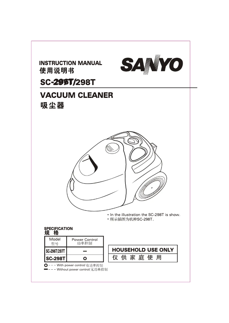 Page 1 de la notice Manuel utilisateur Sanyo SC-296T