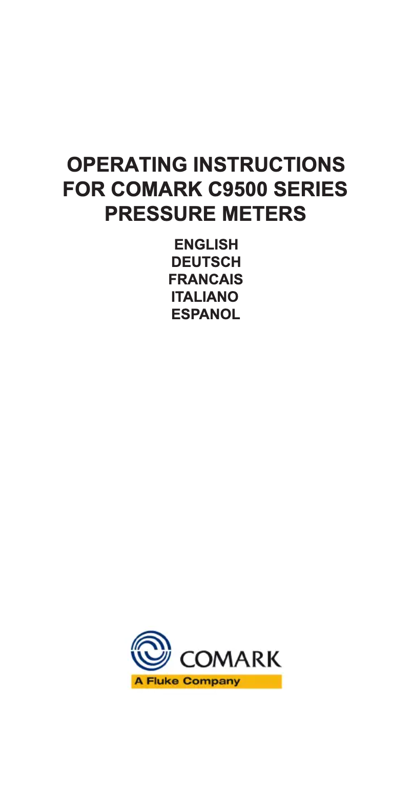 Page 1 de la notice Manuel utilisateur Comark C9553