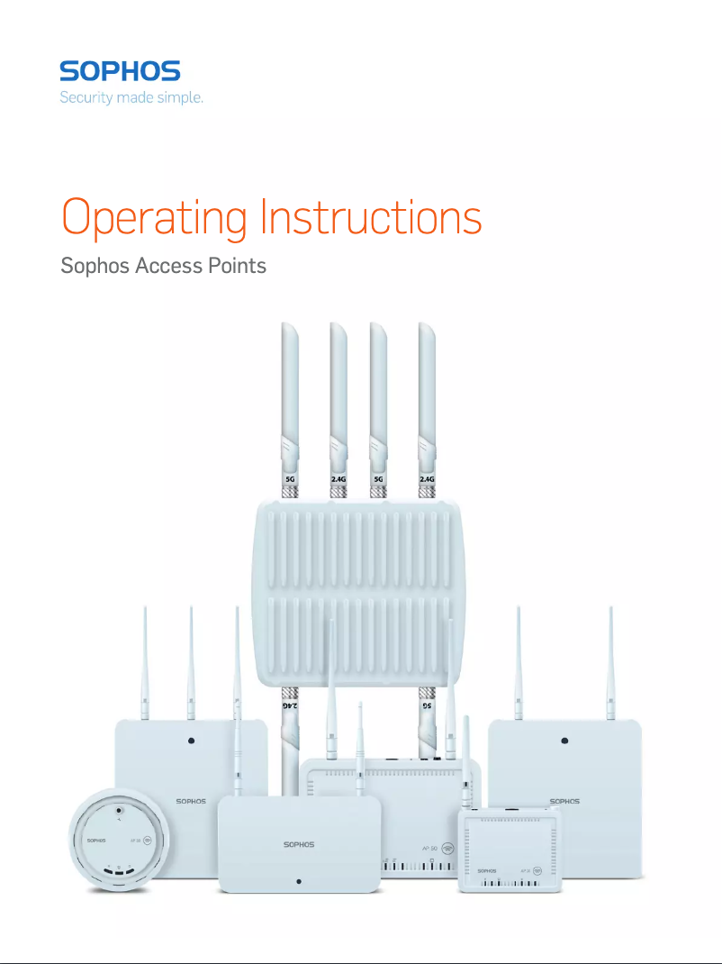 Page 1 de la notice Manuel utilisateur Sophos AP100X