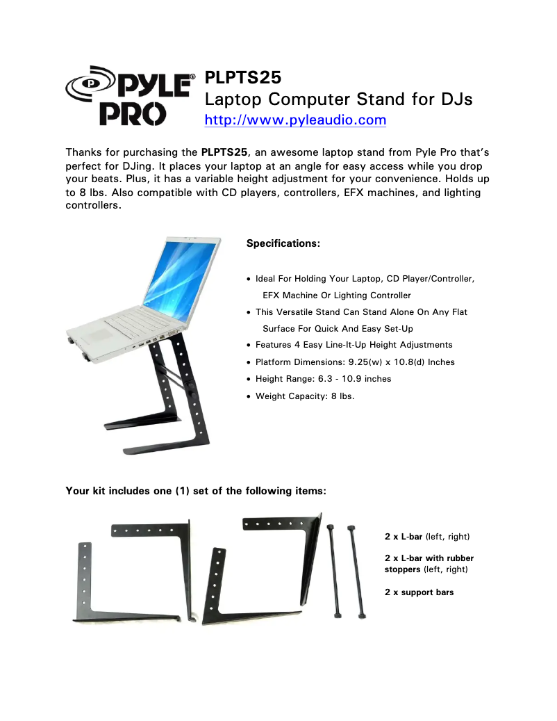 Image de la première page du manuel de l'appareil PLPTS25