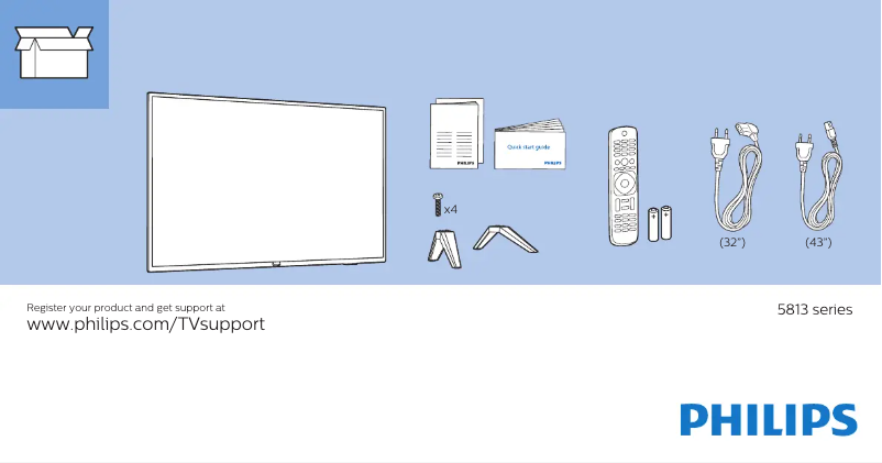 First page image of the manual for 43PFS5813