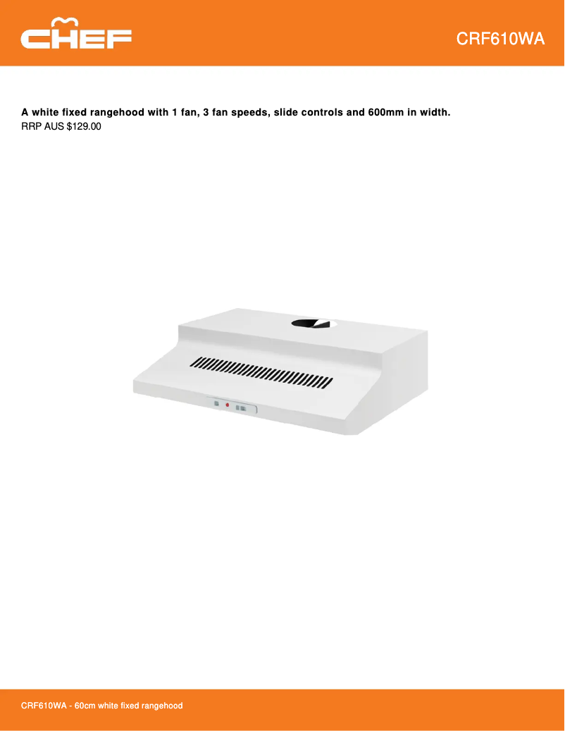 Imagen de la primera página del manual del dispositivo CRF610WA