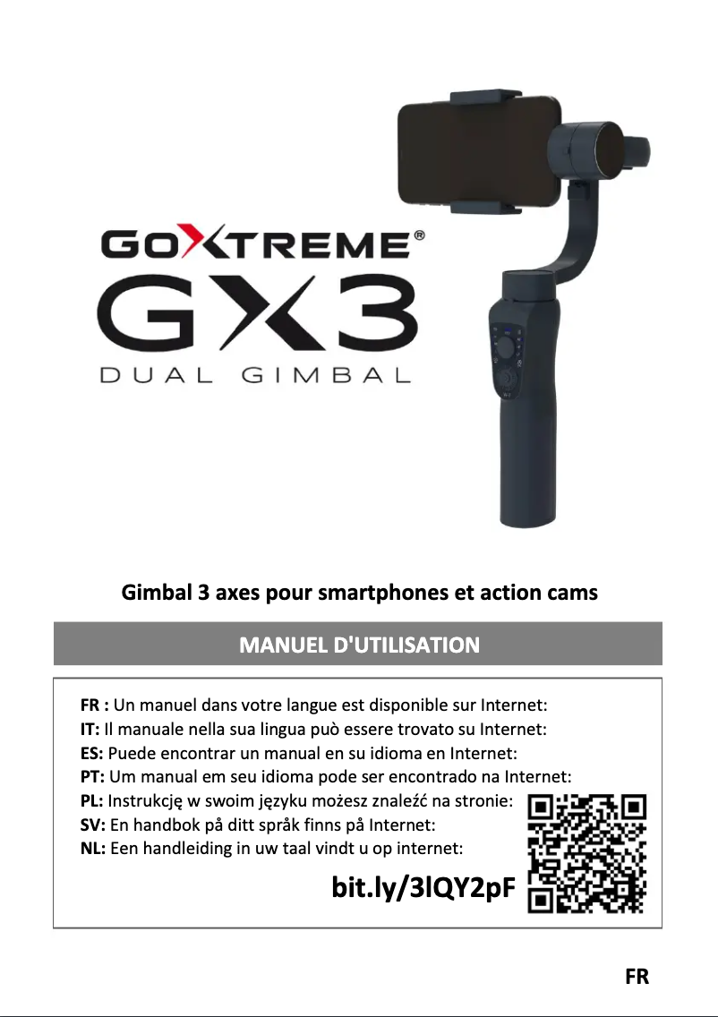 Image de la première page du manuel de l'appareil Gimbal Gx3