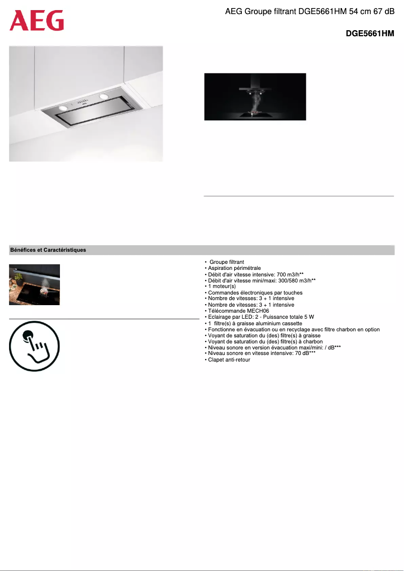 Image de la première page du manuel de l'appareil DGE5661HM