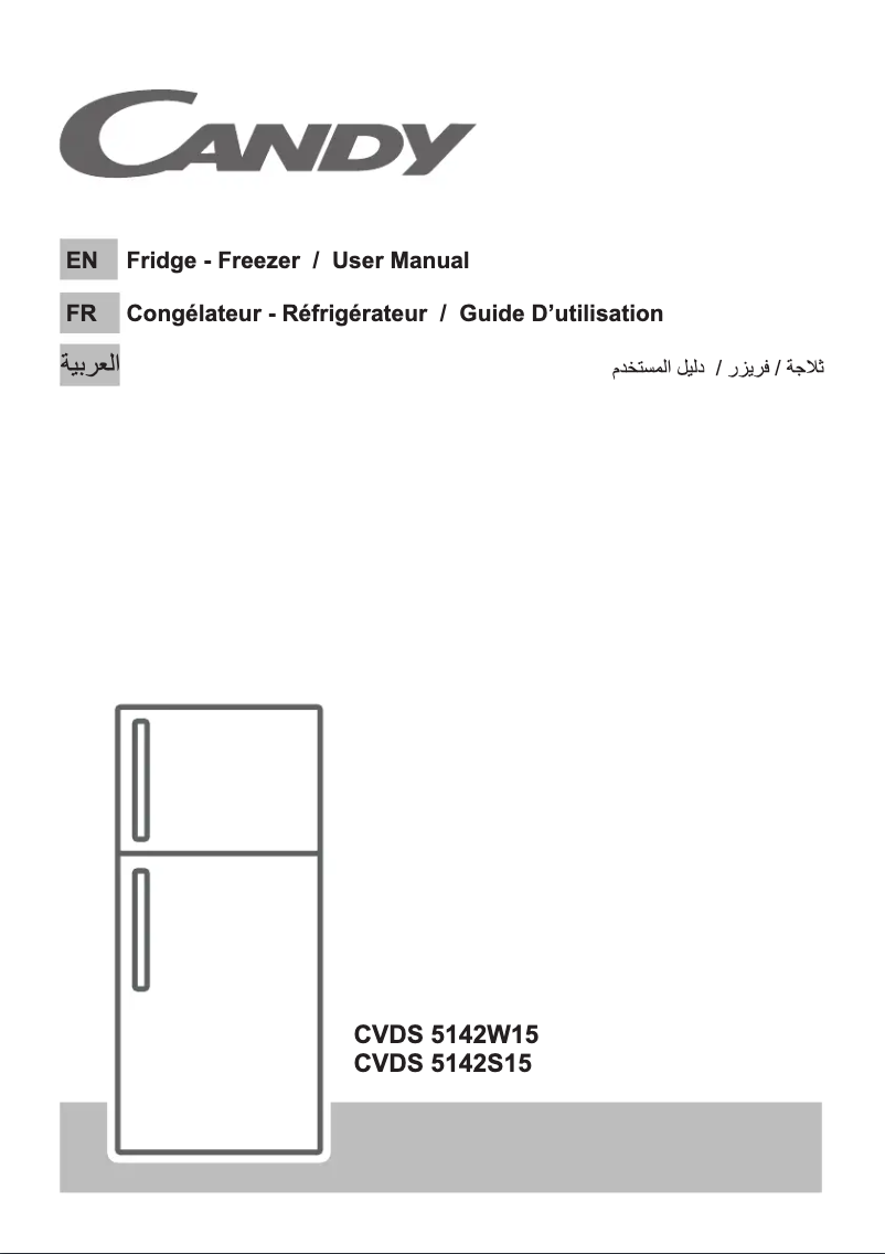 Page 1 de la notice Manuel utilisateur Candy CVDS 5142W15