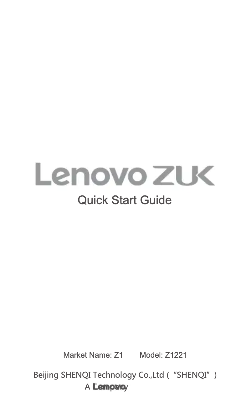 Imagen de la primera página del manual del dispositivo ZUK