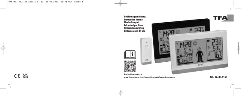 Imagen de la primera página del manual del dispositivo Weather Boy 35.1159.01