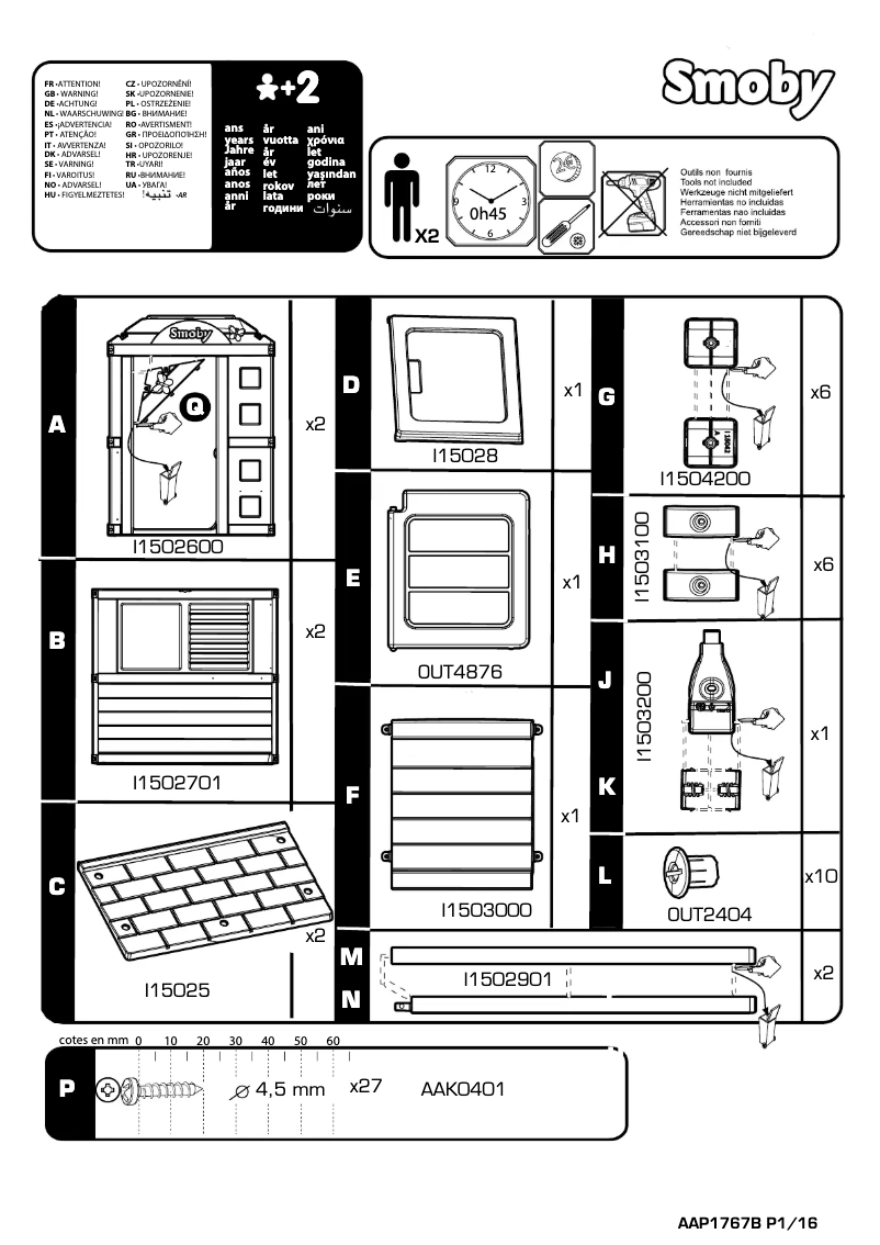 Page 1 de la notice Manuel utilisateur Smoby Nature 810704