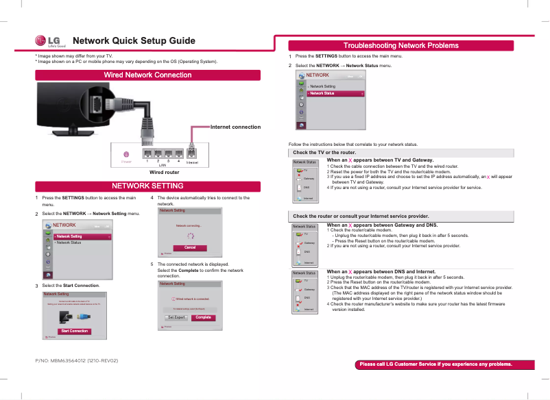 Page 1 de la notice Guide d'installation LG 32CS560Y