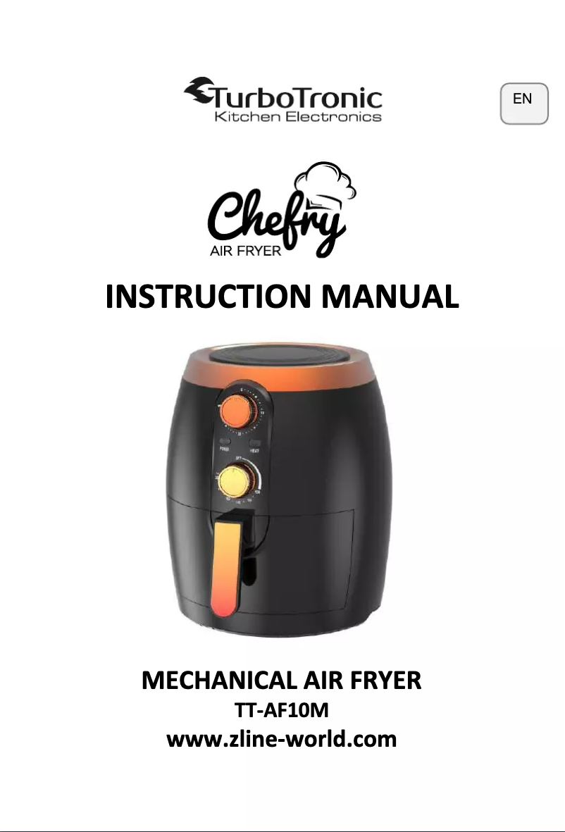 Page n°1 - Manuel utilisateur TurboTronic Chefry TT-AF10M