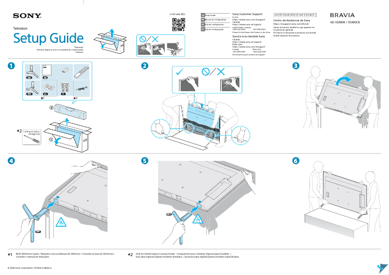 Image de la première page du manuel de l'appareil KD-55X80K