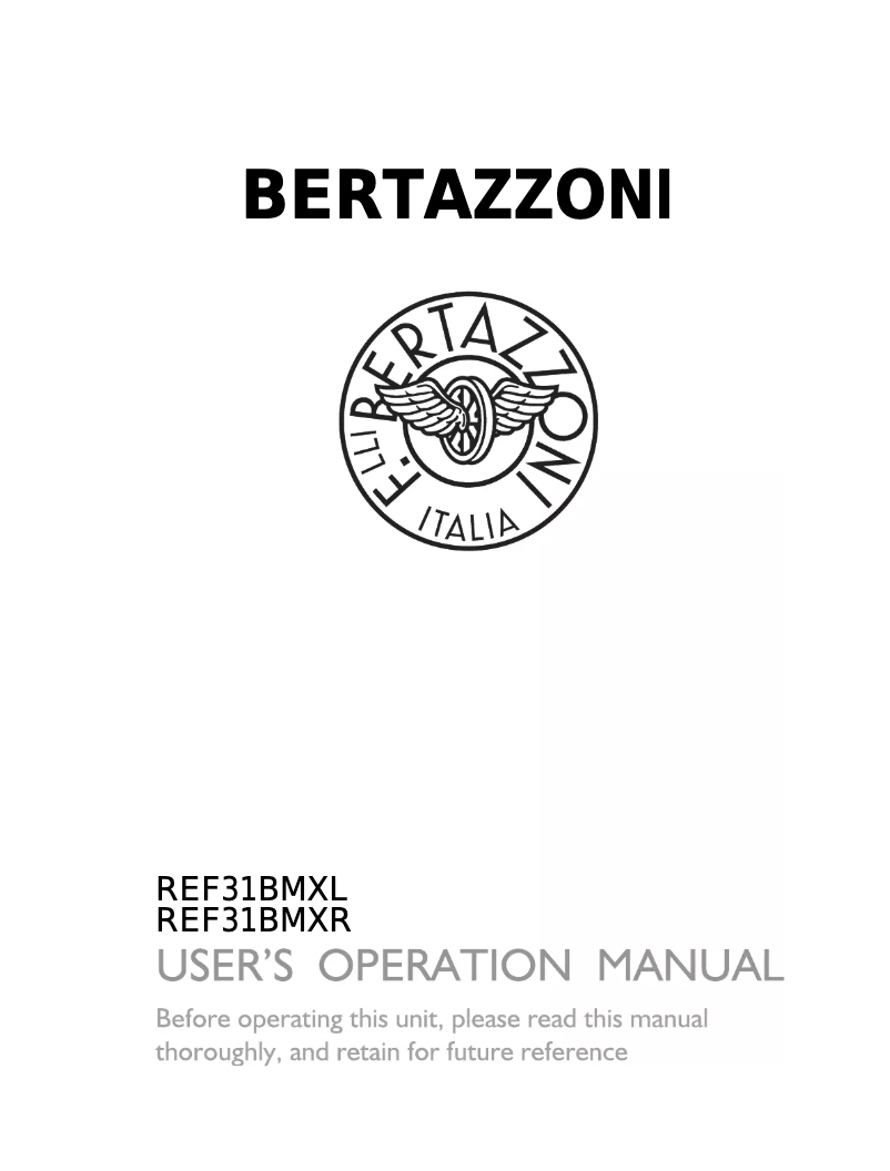 Image de la première page du manuel de l'appareil REF31BMXL