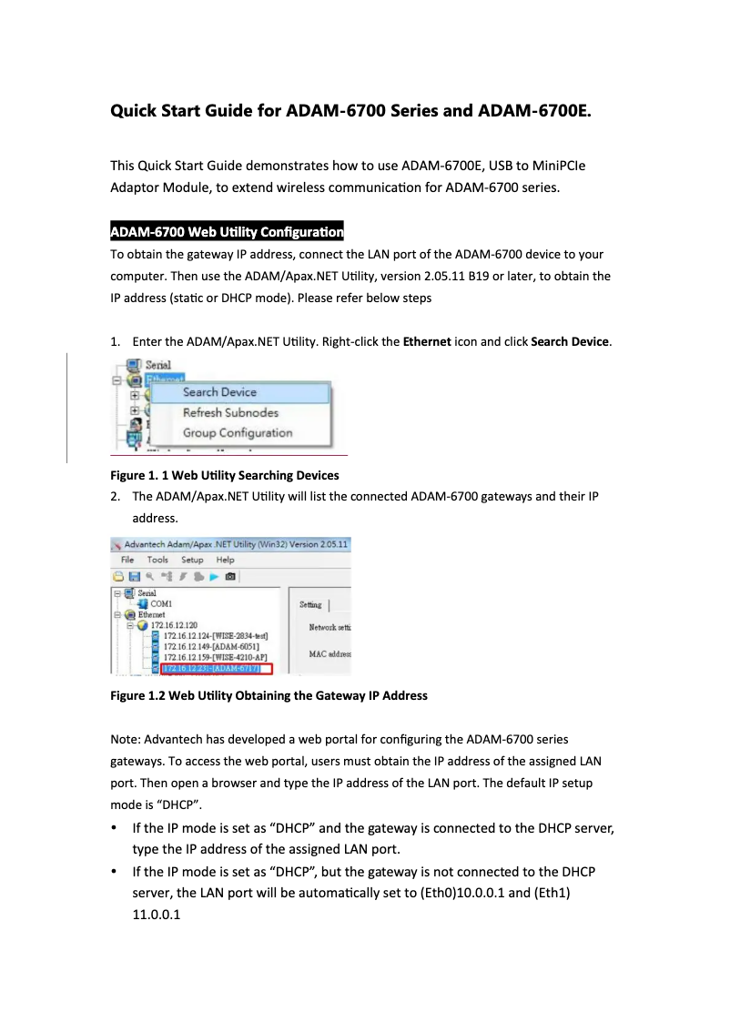 Image de la première page du manuel de l'appareil ADAM-6750-A