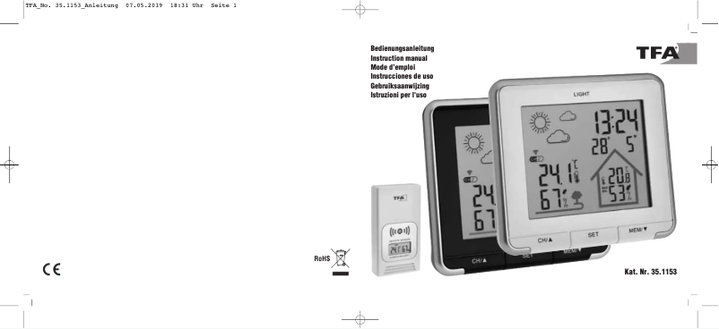 Page 1 de la notice Manuel utilisateur TFA Life 35.1153.02