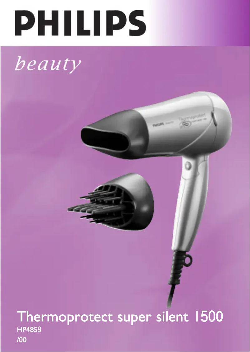 Page 1 de la notice Manuel utilisateur Philips HP4859