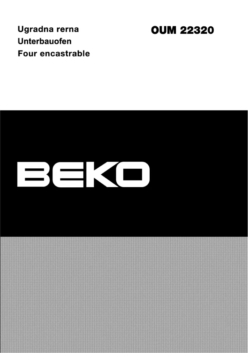 Page n°1 - Manuel utilisateur Beko OUM 22320