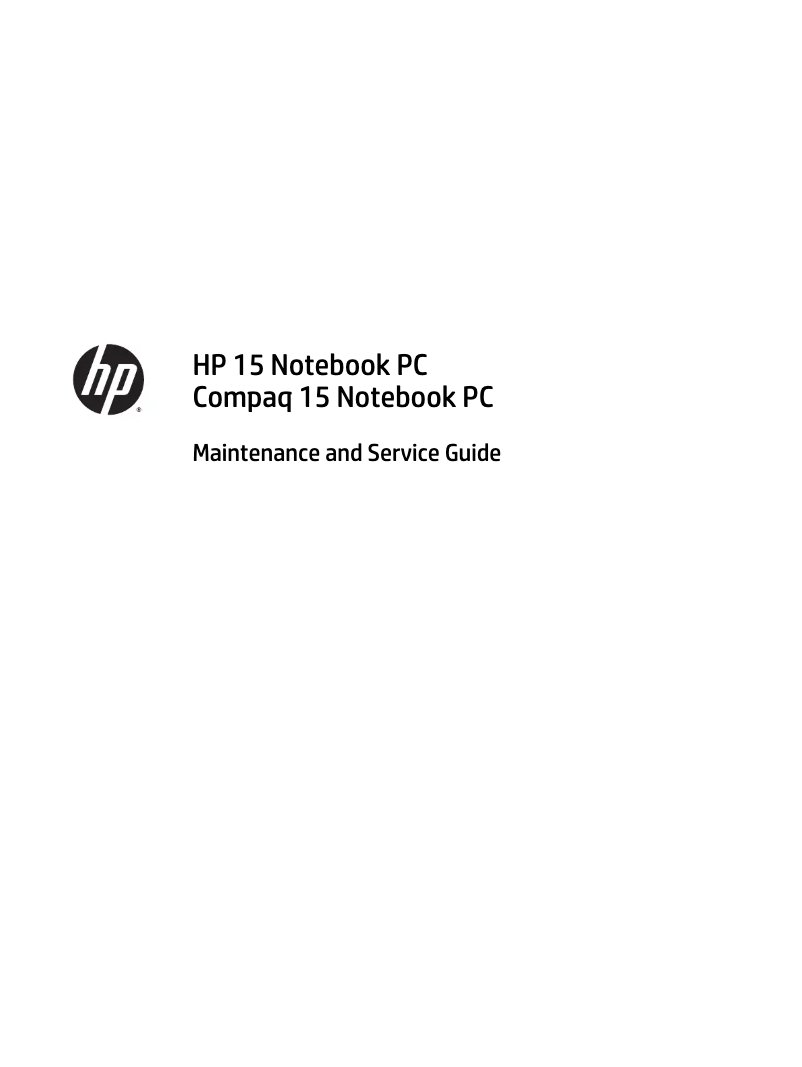Page 1 de la notice Manuel utilisateur HP 15-AC010NR