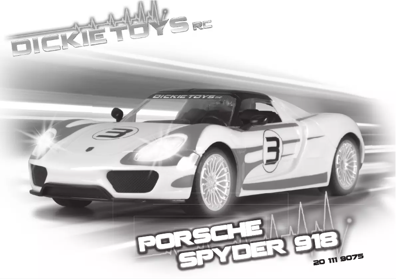 Page 1 of the manual User Manual Dickie Porsche Spyder