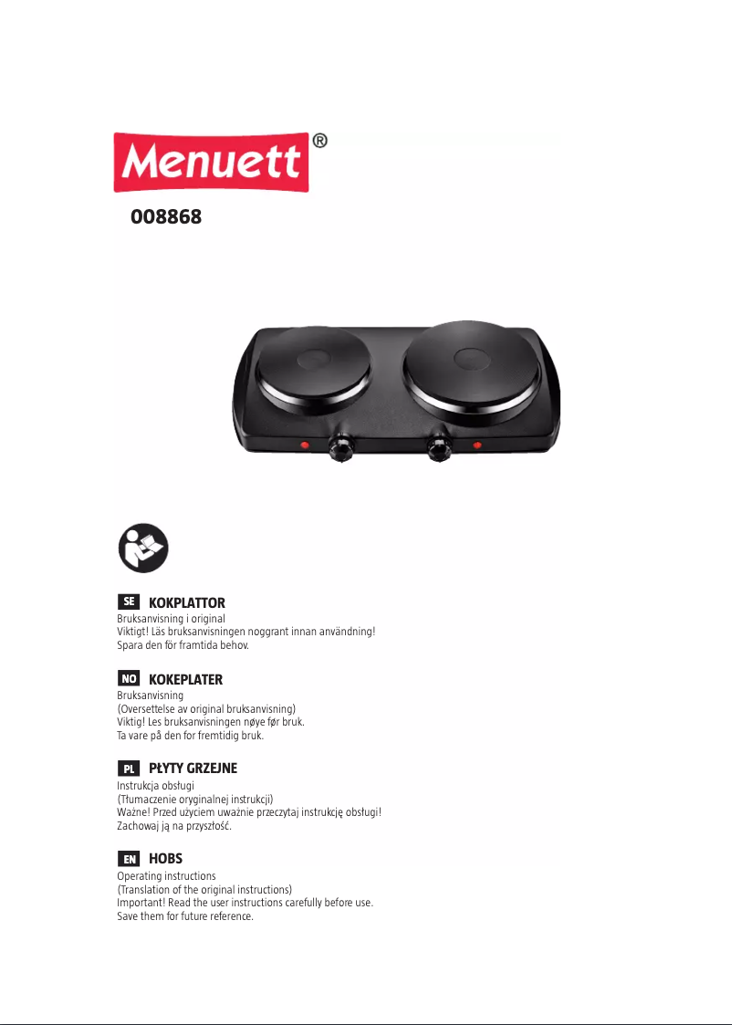 Page n°1 - Manuel utilisateur Menuett 008868