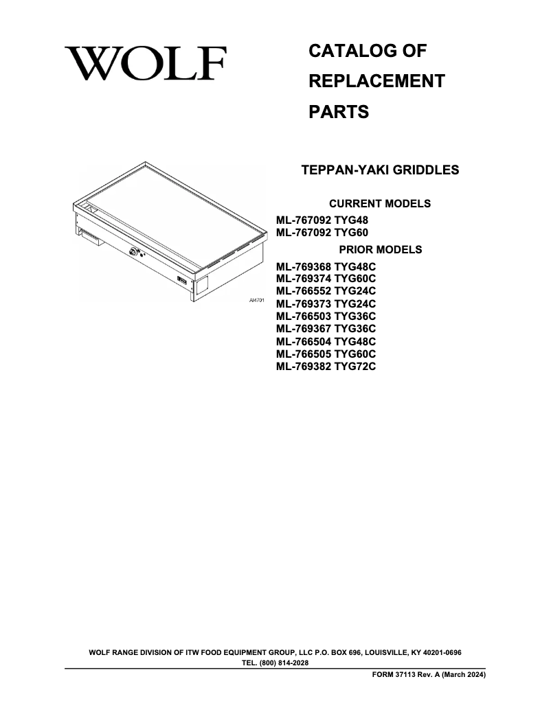 Page 1 de la notice Catalogue Wolf TYG48