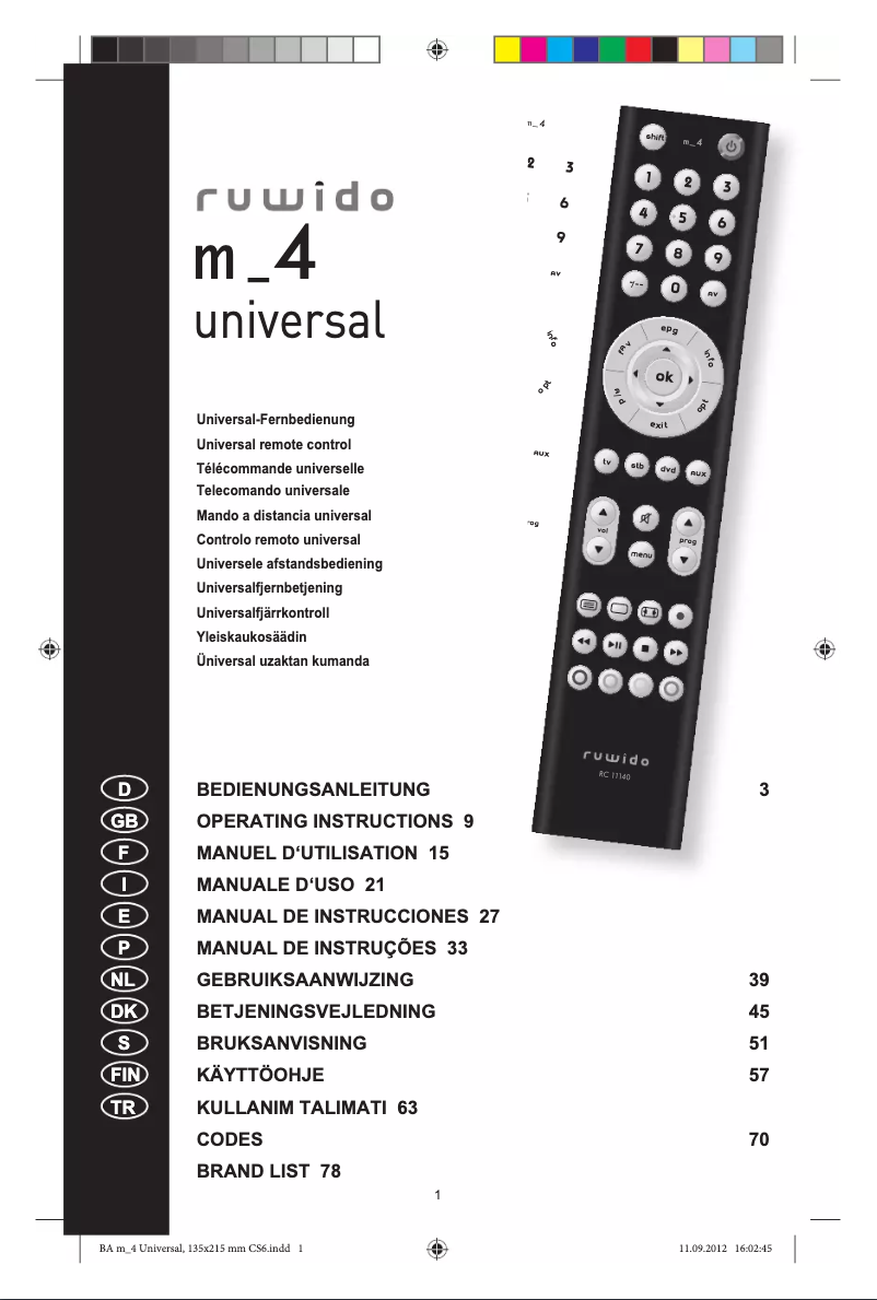 Page 1 de la notice Manuel utilisateur Ruwido m_4