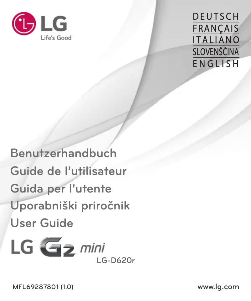 Page n°1 - Manuel utilisateur LG LG-D620R