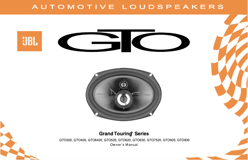 Page 1 de la notice Manuel utilisateur JBL Grand Touring GTO620