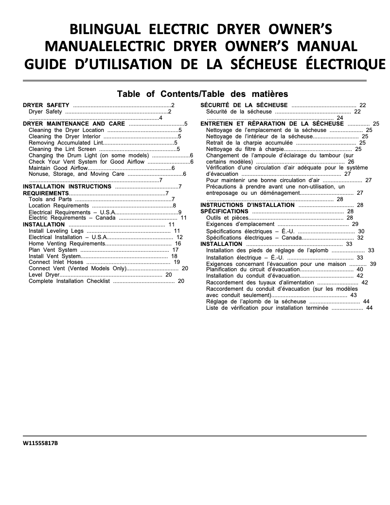 Page 1 de la notice Manuel utilisateur Maytag MED5430PBK