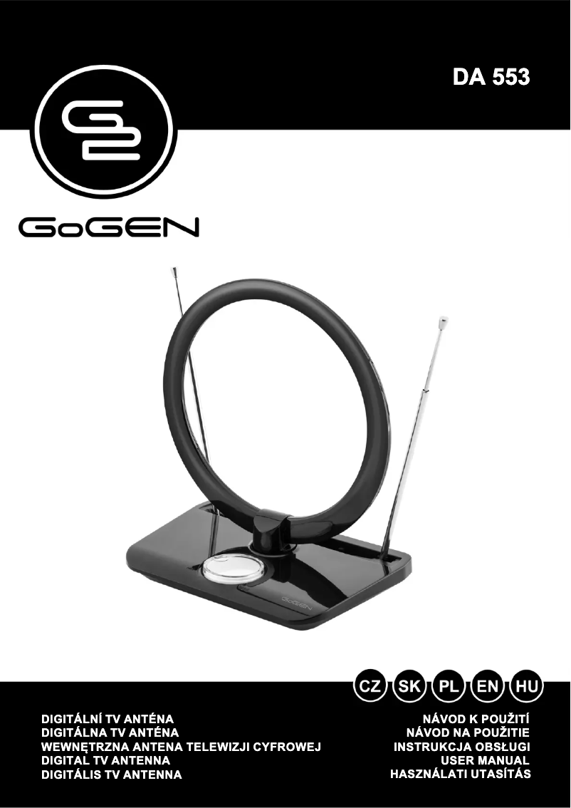 Page n°1 - Manuel utilisateur GoGen DA553
