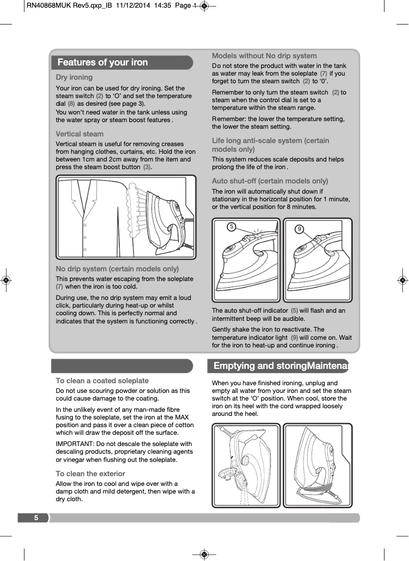 Page 1 de la notice Manuel utilisateur Morphy Richards Comfigrip 301020