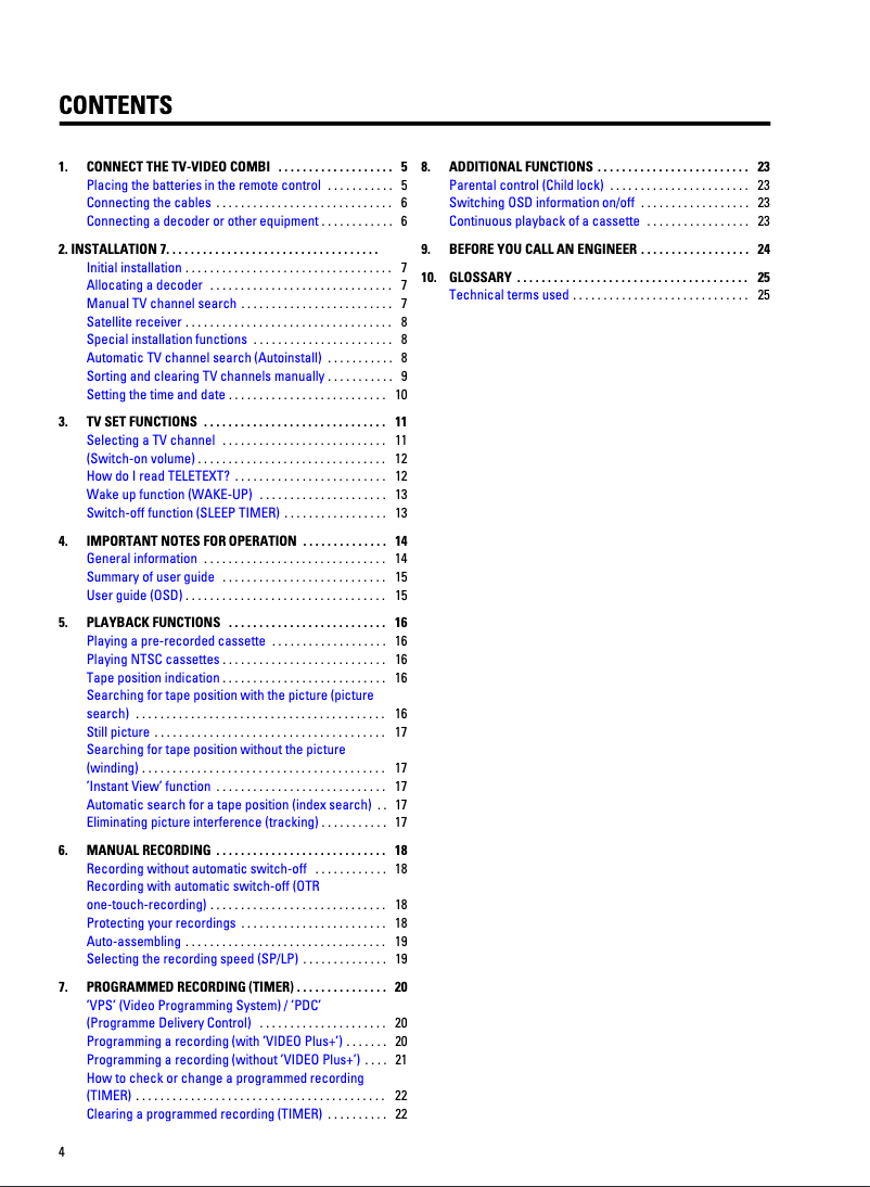 Page 1 de la notice Manuel utilisateur Philips 20PV230