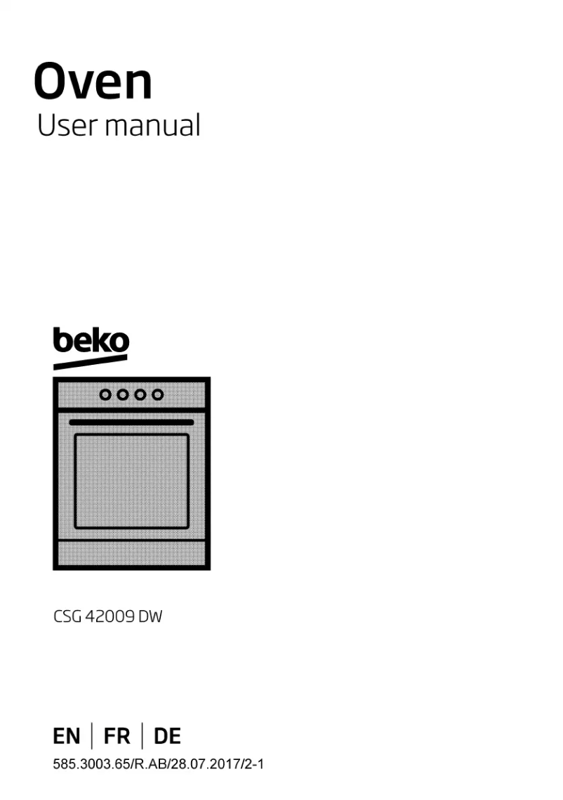 Page 1 de la notice Manuel utilisateur Beko CSG 42009 DW
