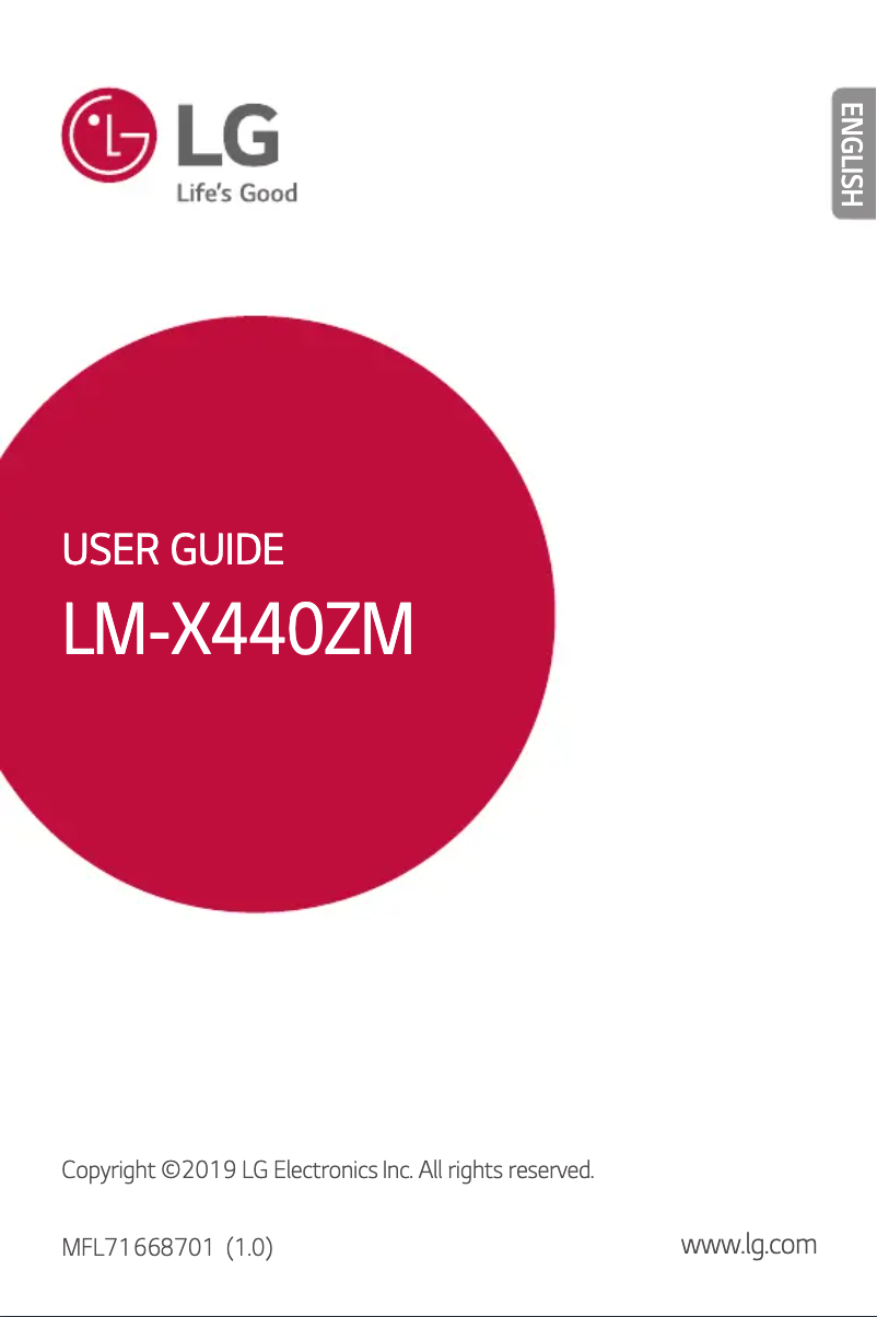 Page n°1 - Manuel utilisateur LG LMX440ZM