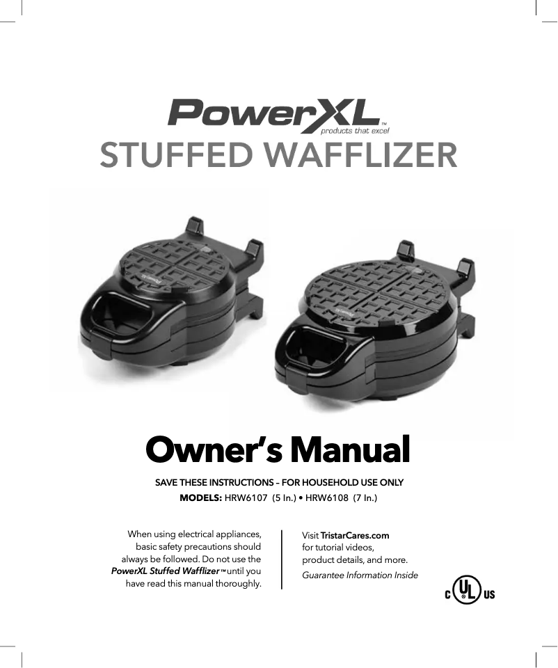 Page n°1 - Manuel utilisateur PowerXL Stuffed Wafflizer HRW6107