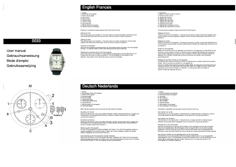 Page 1 de la notice Manuel utilisateur Davis 0033