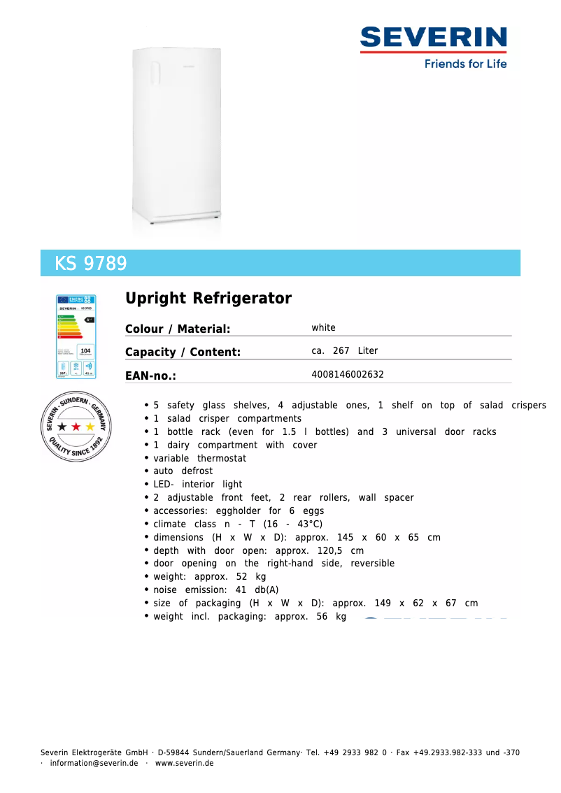 Image de la première page du manuel de l'appareil KS 9789